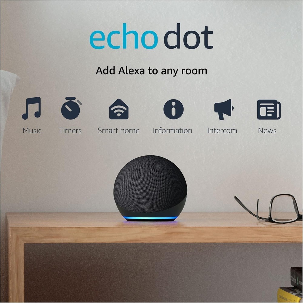 Amazon Echo Dot (4th Gen, 2020 Release) Smart Speaker with Alexa (Glacier White)