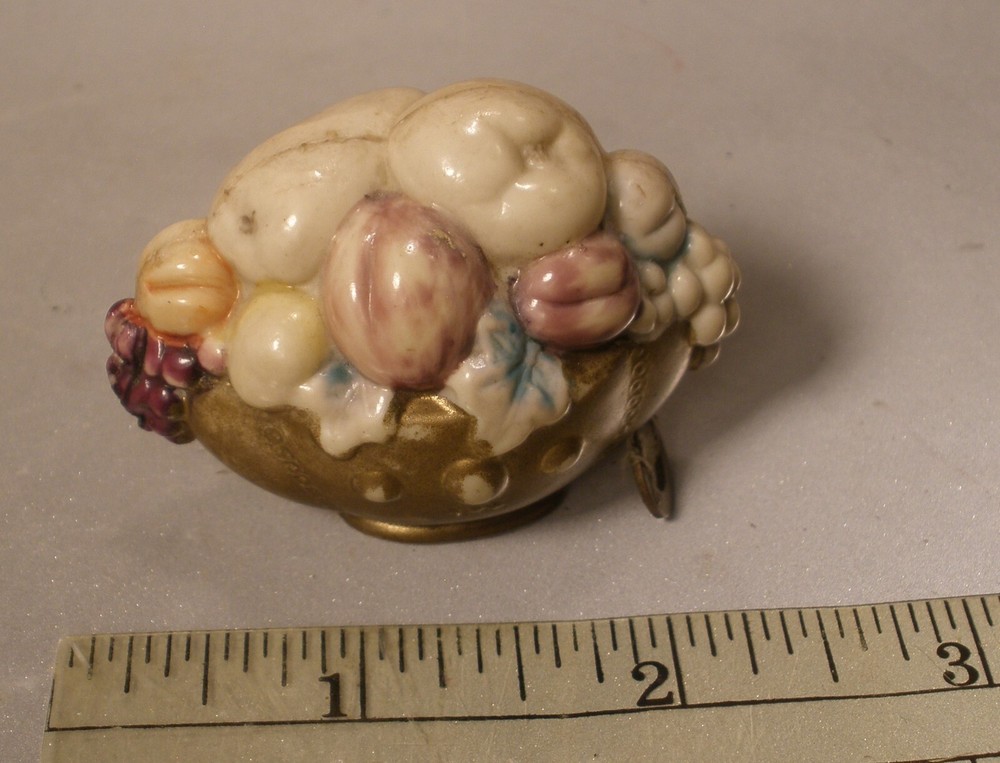 Celluloid Fruit Basket Tape Measure