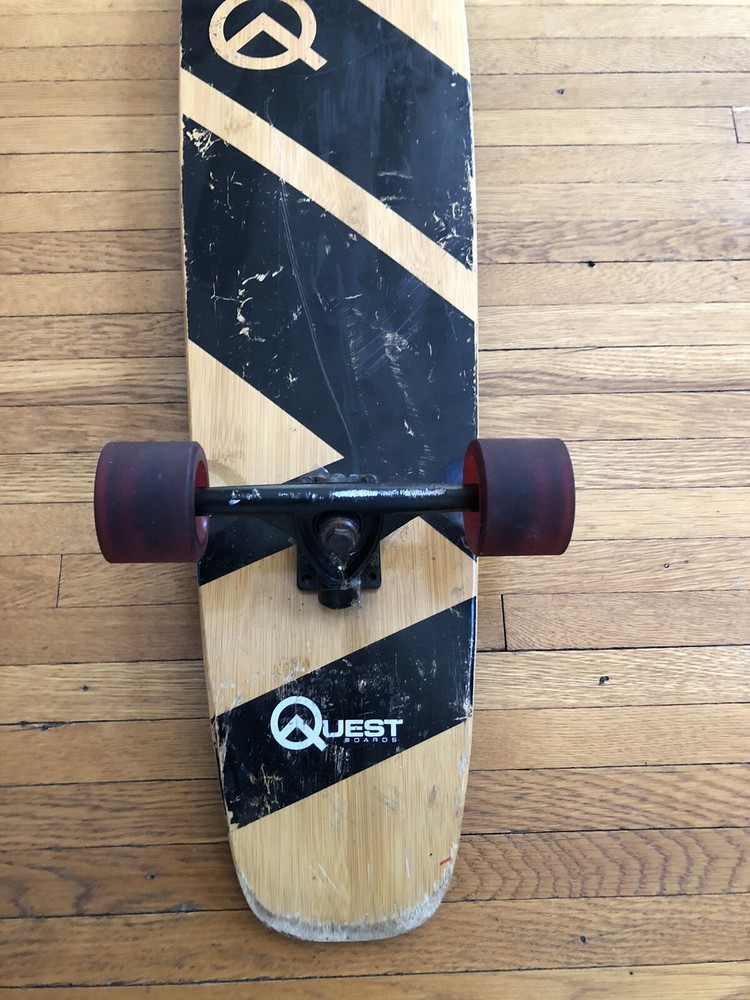 Quest Boards Wood Grain Design Underside 44” LONGBOARD SKATEBOARD