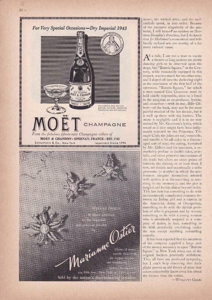 1952 Moet & Chandon Champagne Ad