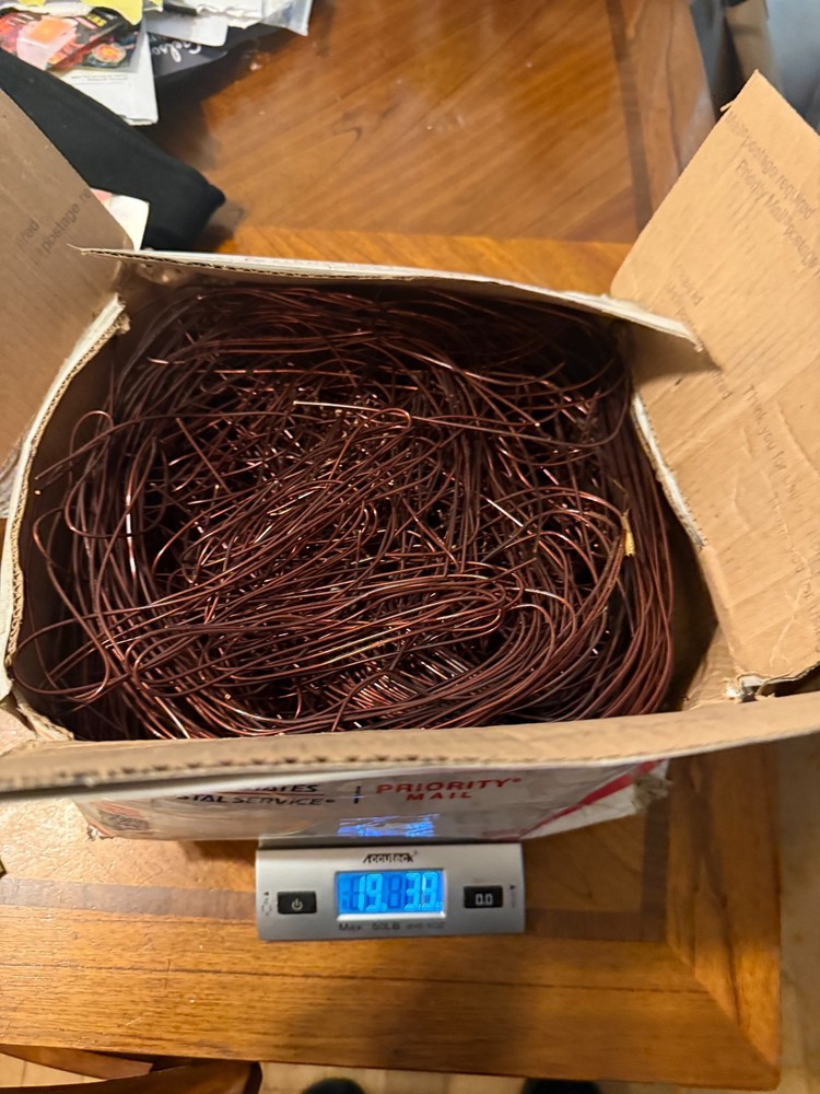 Scrap copper wire Strands 19lbs 3.9oz