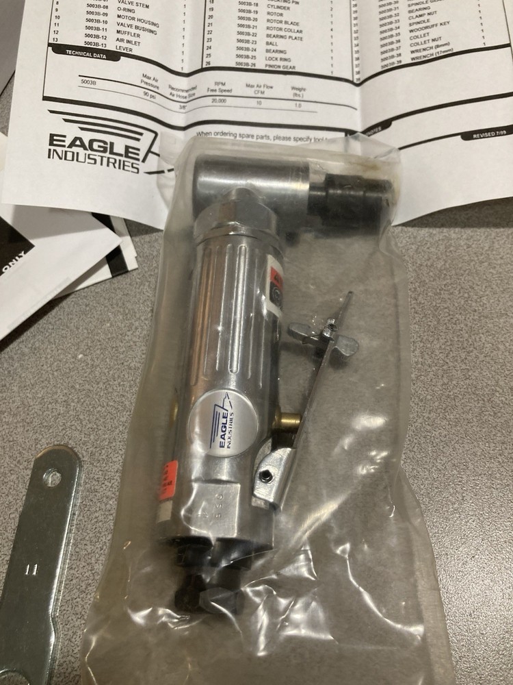Angle Air Die Grinder pneumatic eagle industries 5003B