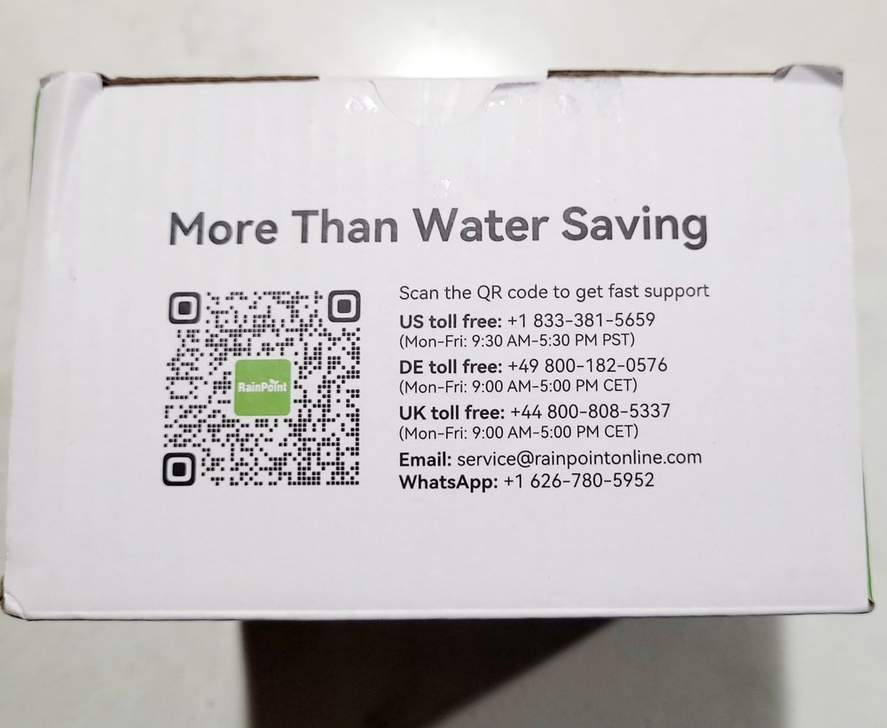 NEW RainPoint Programmable 1 Zone Water Timer Model Number ITV105 OPEN BOX
