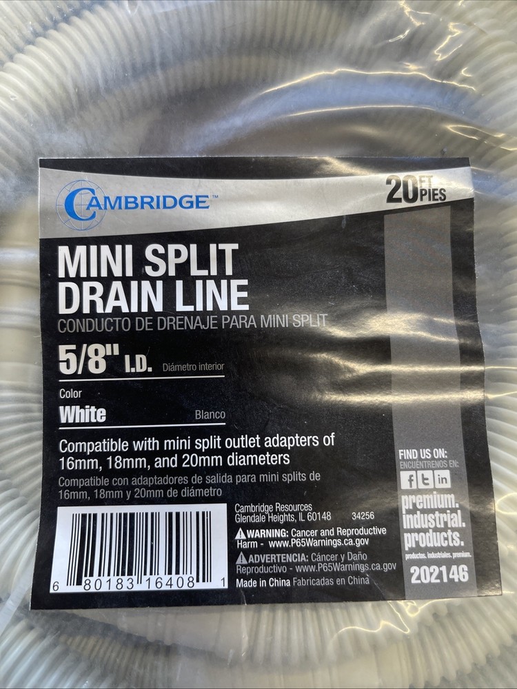 Cambridge 5/8" Mini Split Drain Line 20ft
