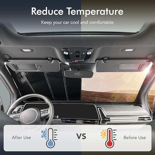 Custom Fit Windshield Foldable Sunshade for Dodge Grand Caravan Minivan, 2020