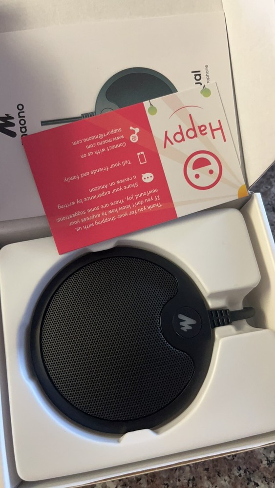 Maono AU-BM10 USB Conference Boundary Computer Microphone, Black