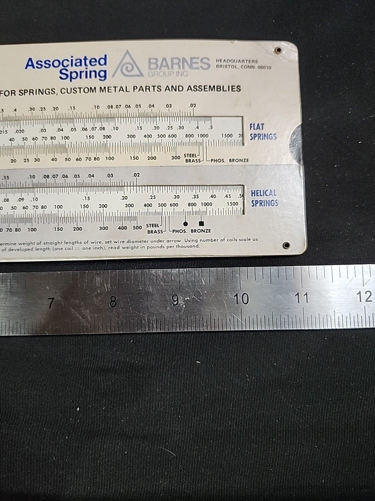 Vintage Associated Spring Spring Weight Calculator