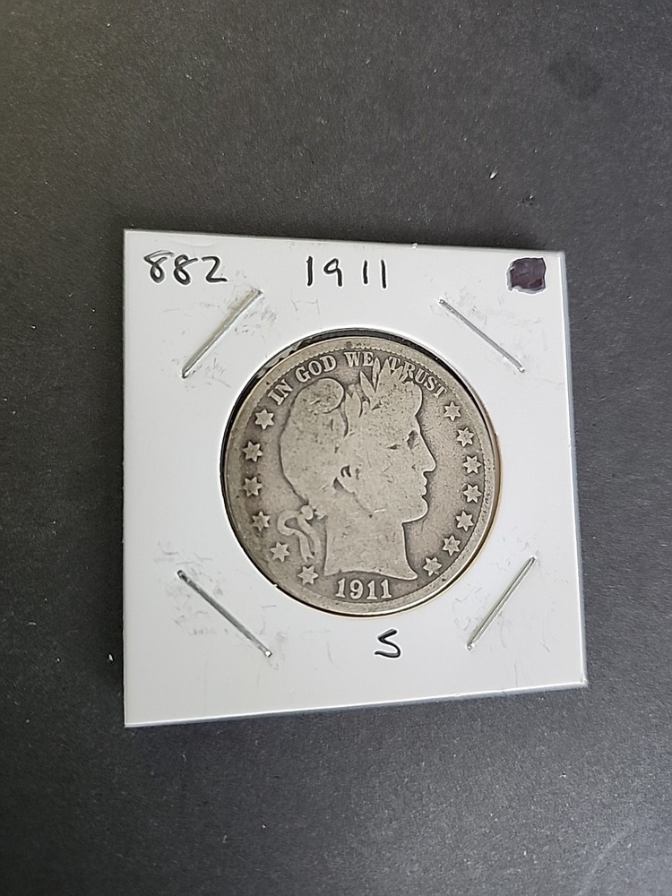 1911-S Barber Half Dollar In Good Condition