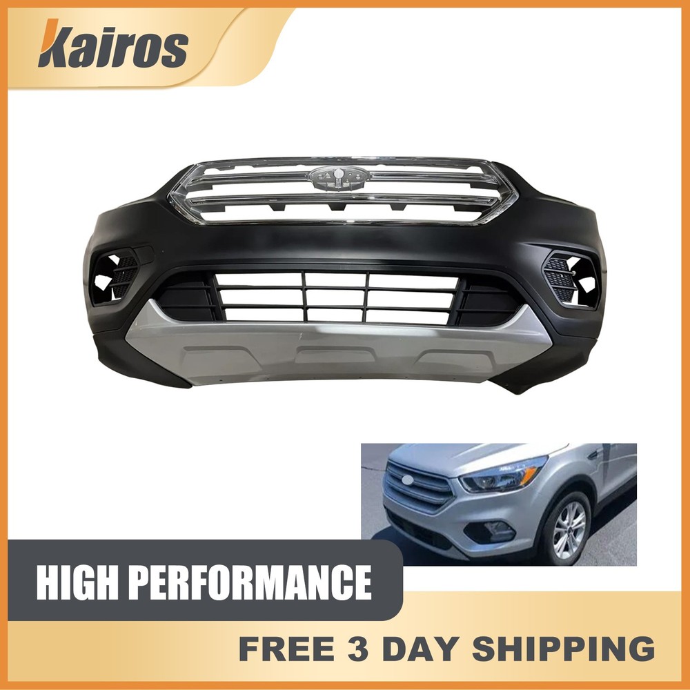 For 2017-2019 Ford Escape Complete Front Bumper Grille Set Without Fog Light