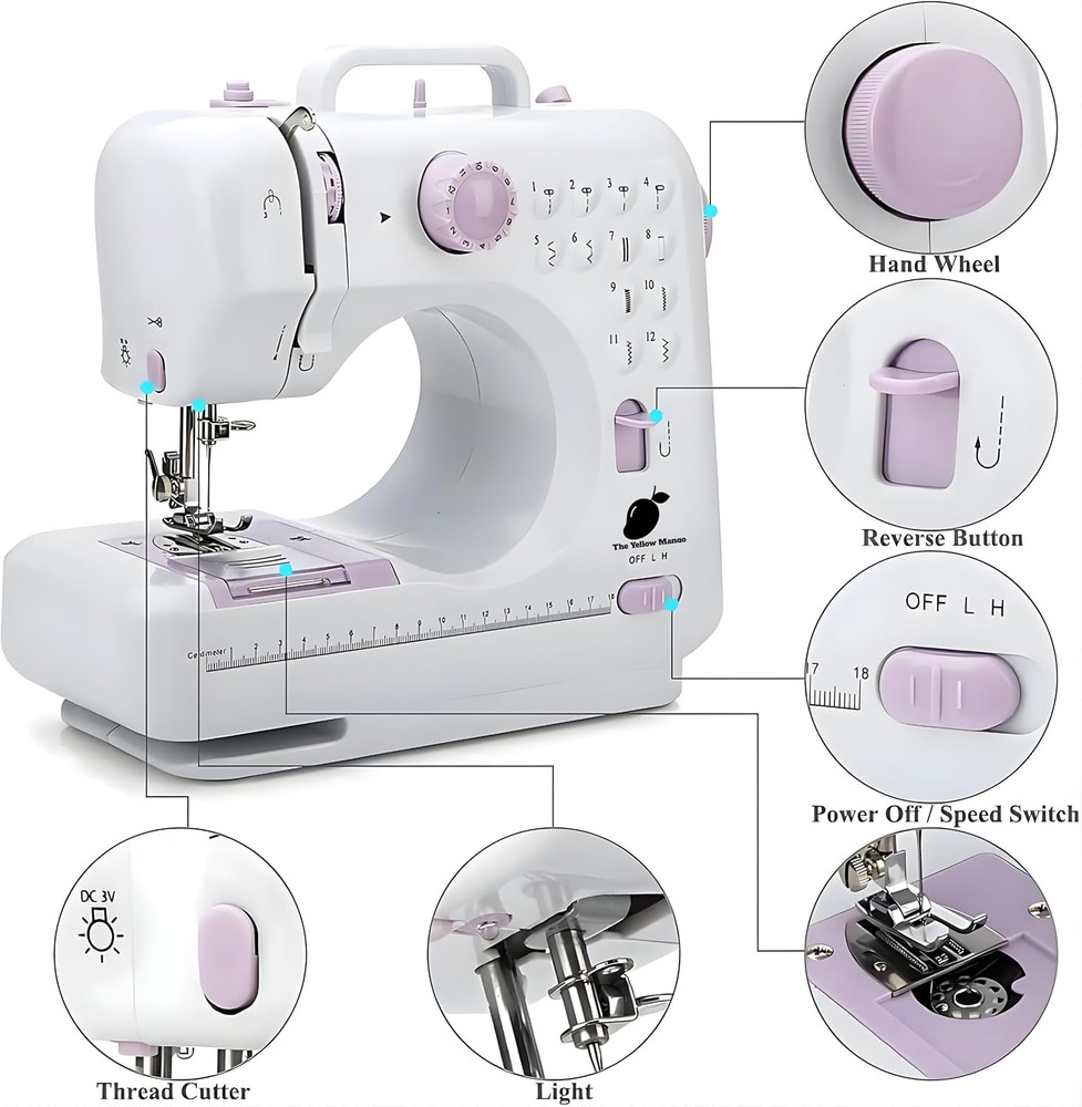 Sewing Machine, Basic Sewing Machine with Foot Pedal, Stitching Machine for Chil