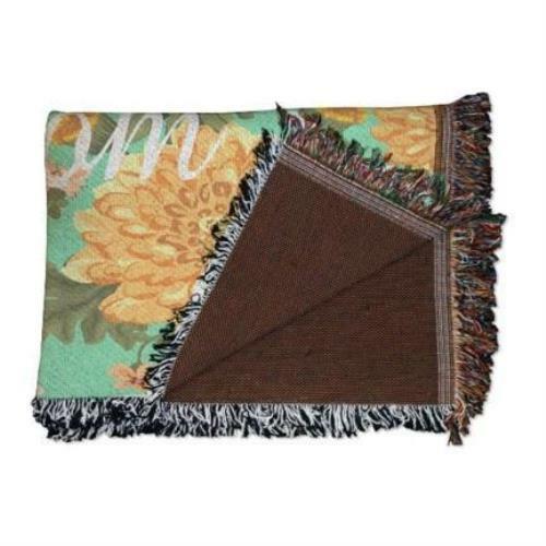 Mom Floral Woven Throw Blanket