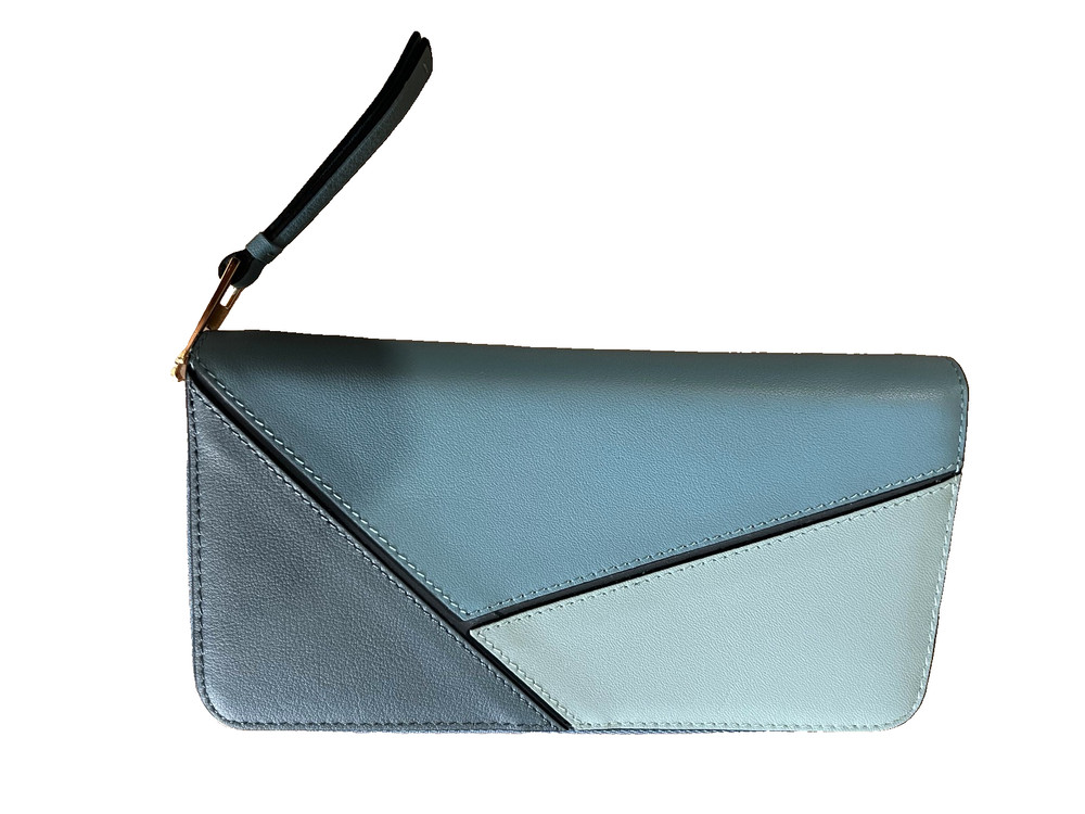 Loewe Blue Puzzle Zip Around Wallet