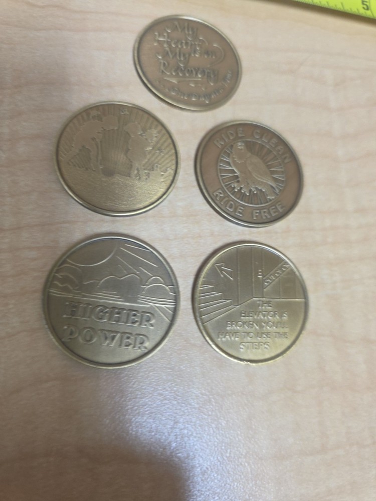 5 Sobriety Coins