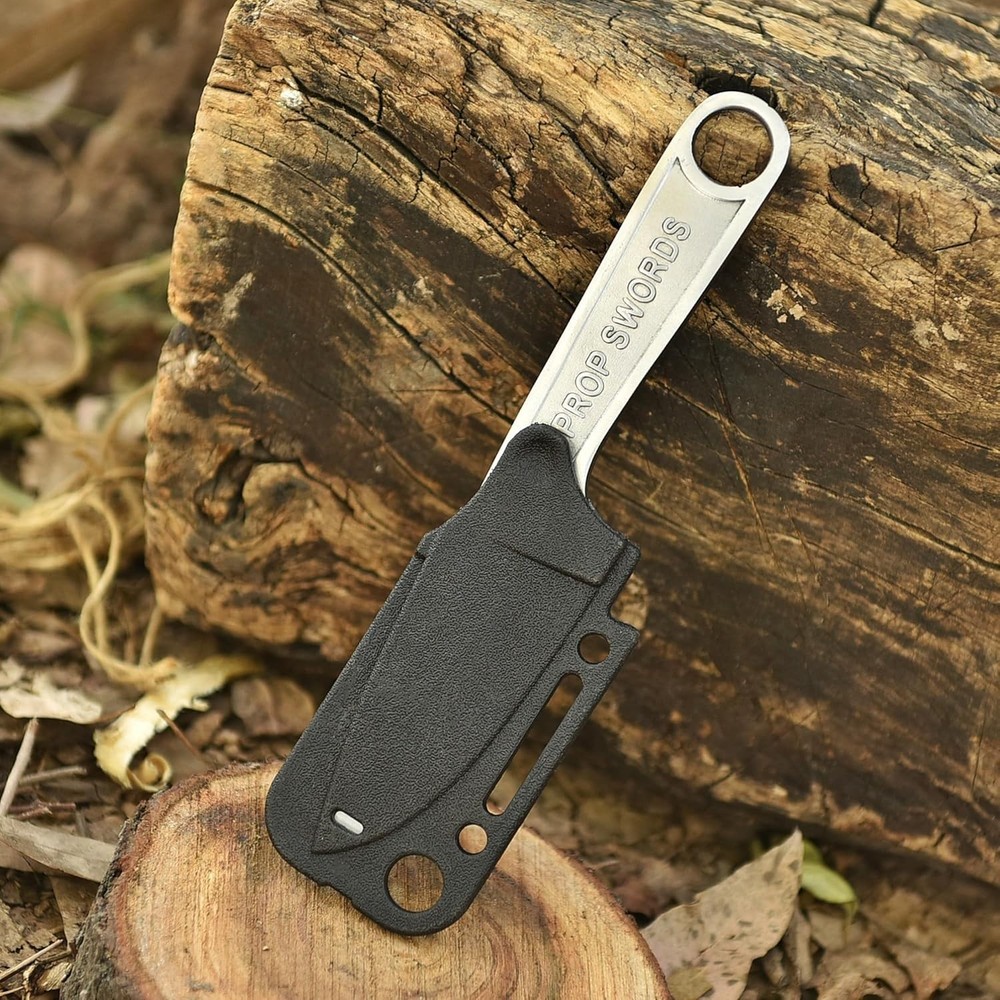Razor Sharp Mini Fixed Bar Blade Knife with Genuine Kydex Sheath
