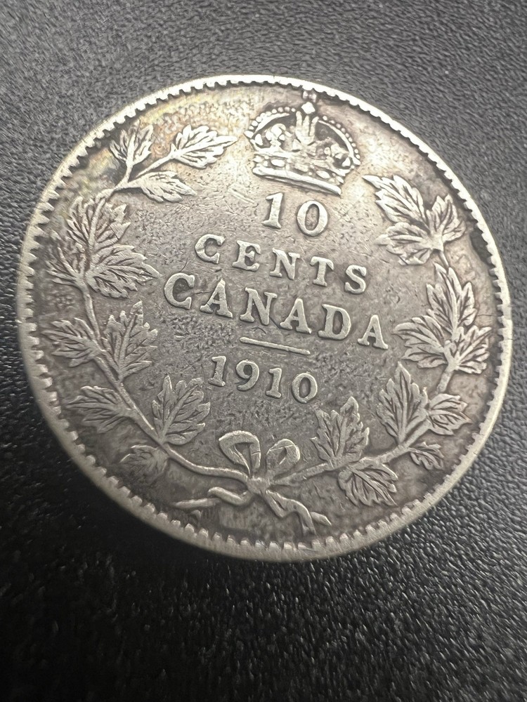 1910 Canada 10 Cents Silver
