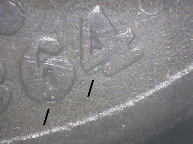 1864 2 CENT RARE RE-CUT DATE LARGE MOTTO   D49
