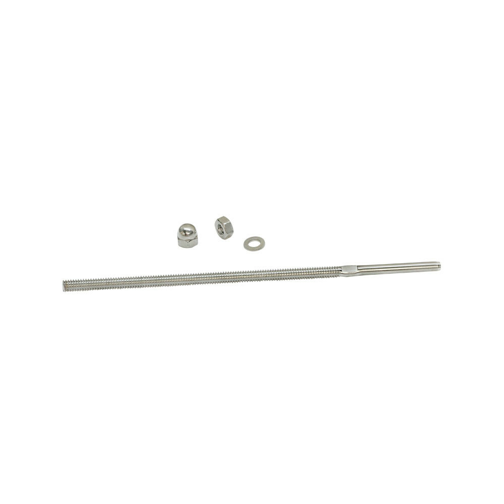 10PC 10'' 316 SS Hand Swage Long Thread End Fitting for 1/8'' Cable Railing Rail
