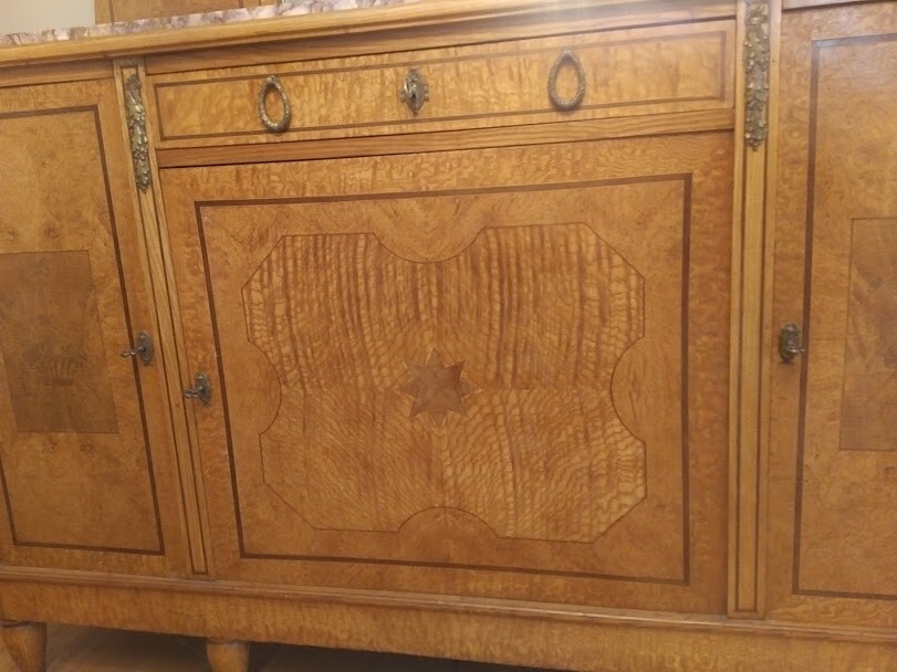 19th Century Regency Style Mirrored Sideboard With Marble Top
