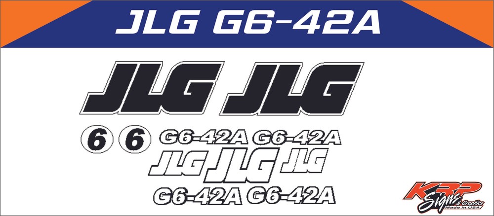JLG G6-42A Vinyl Decal Set