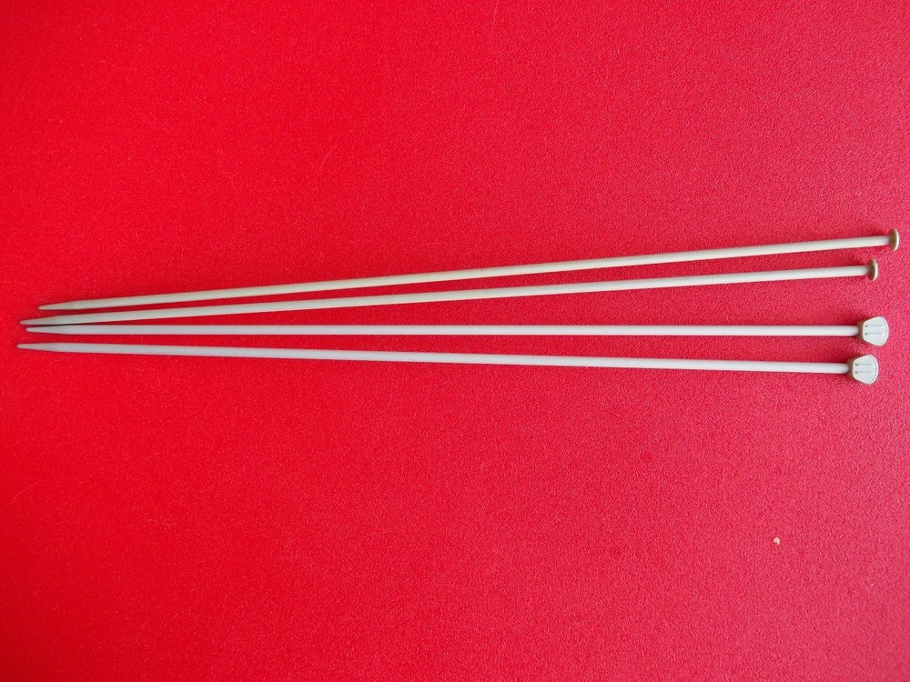 Aluminum single point knitting needles, 2 sets, sizes 2 and 3, 10" long