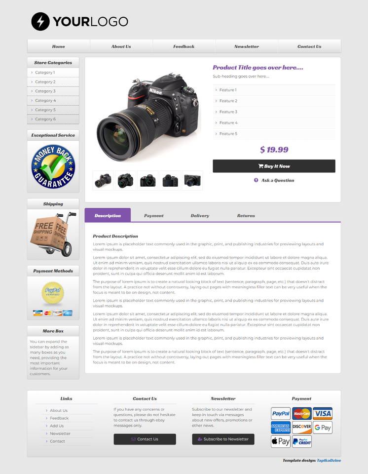 listing template Ebay Design Responsive Professional 2024