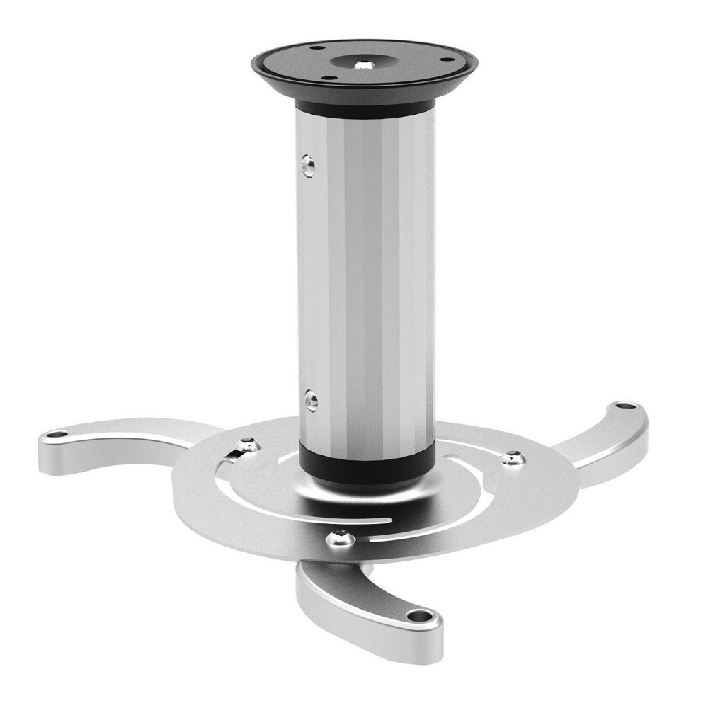 Adjustable Ceiling Projector Mount, 360 Degree Swivel Rotatable Bracket - Silver