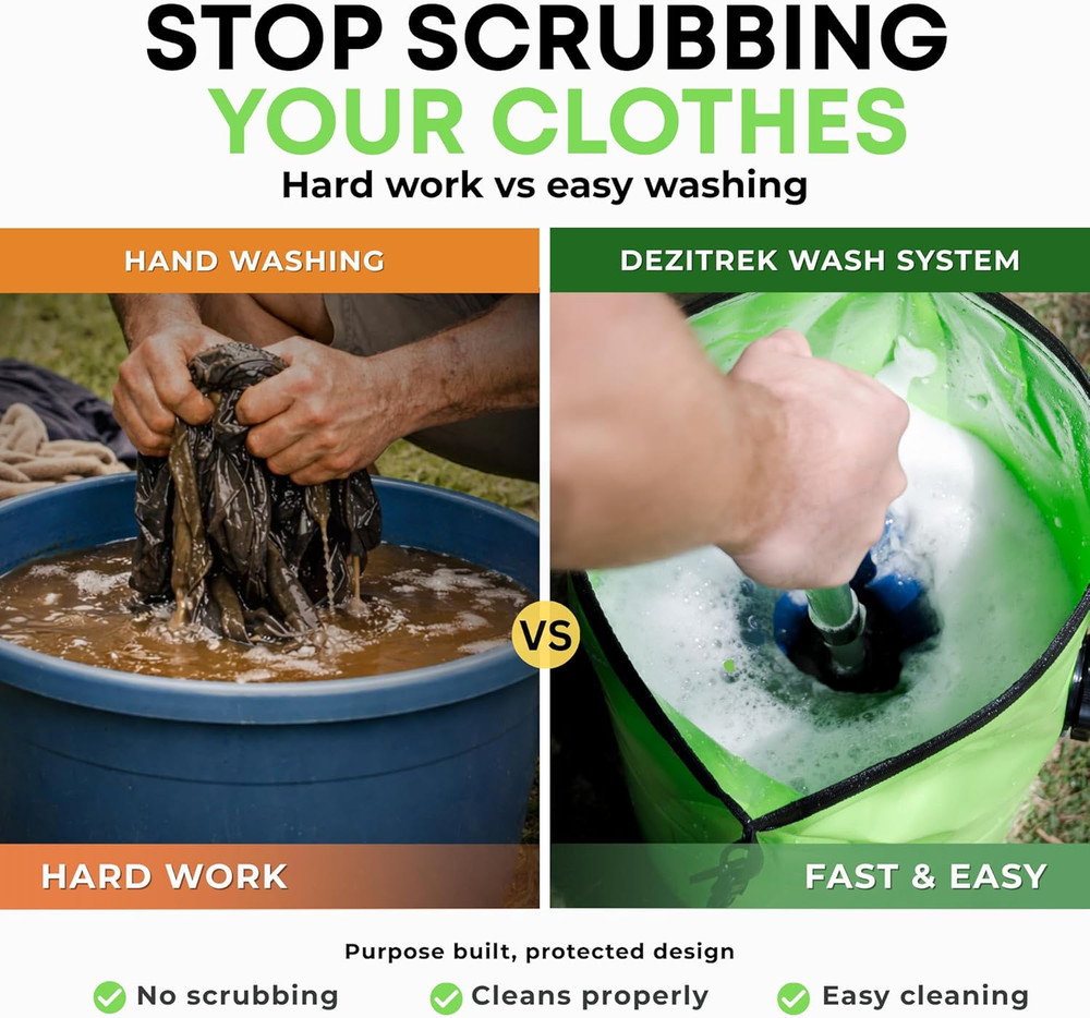 LARGE Portable Washing Machine – Off-Grid Laundry System, High Capacity Manual C