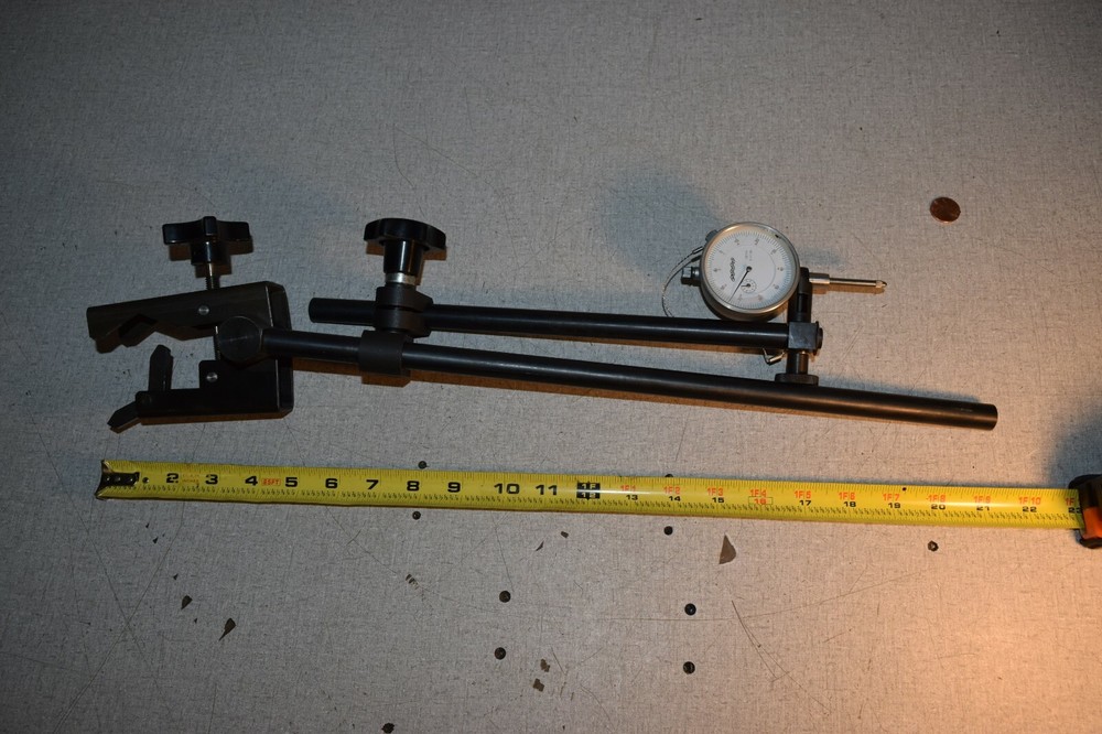 Flexbar .001" Dial Indicator Kit with Adjustable Arm Stand and Clamp Base