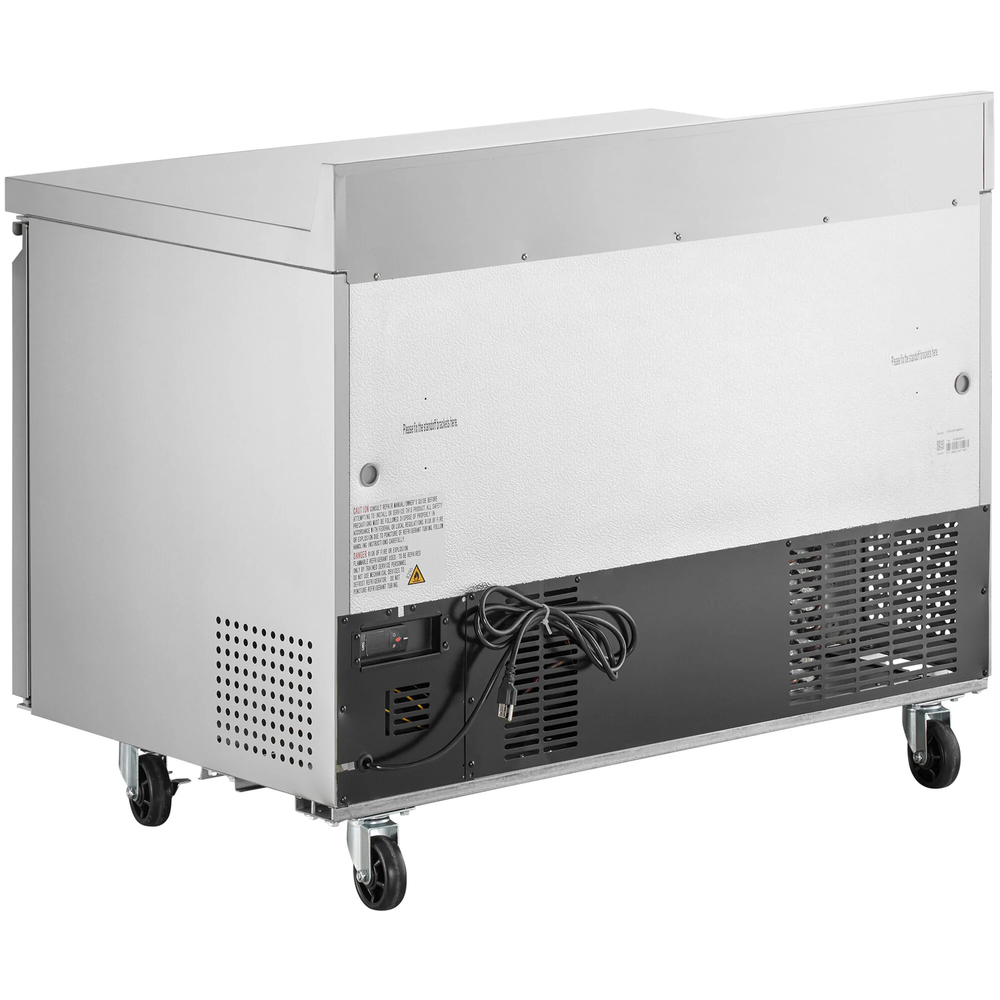 48" Two Door Worktop Refrigerator with 3 1/2" Backsplash