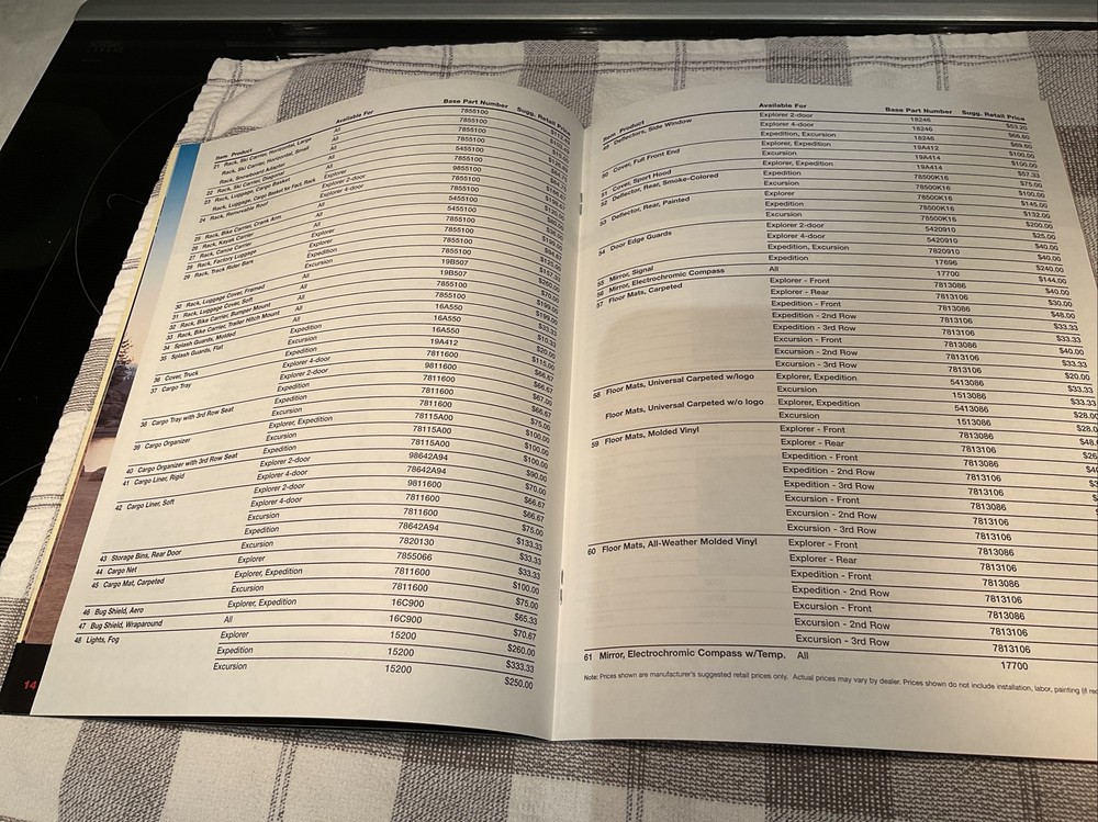 2000 Ford Sport Utility Vehicles Accessories Catalog