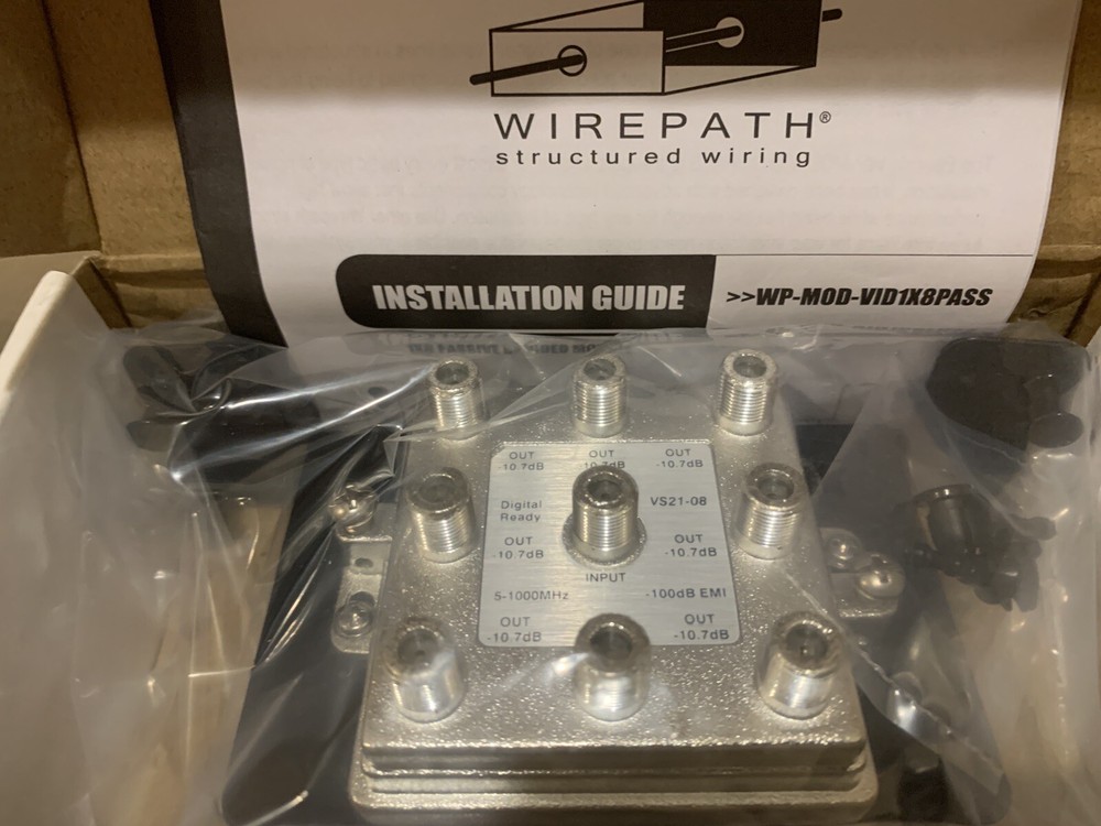 Wirepath Passive 1x8 Video Distribution Module WP-MOD-VID1X8PASS - FREE SHIP !