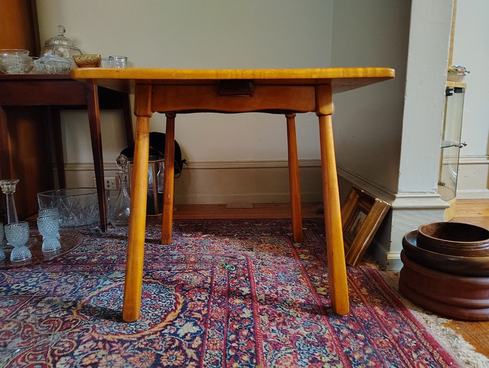 SALE--MCM SOLID Birdseye maple coffee table/ side table