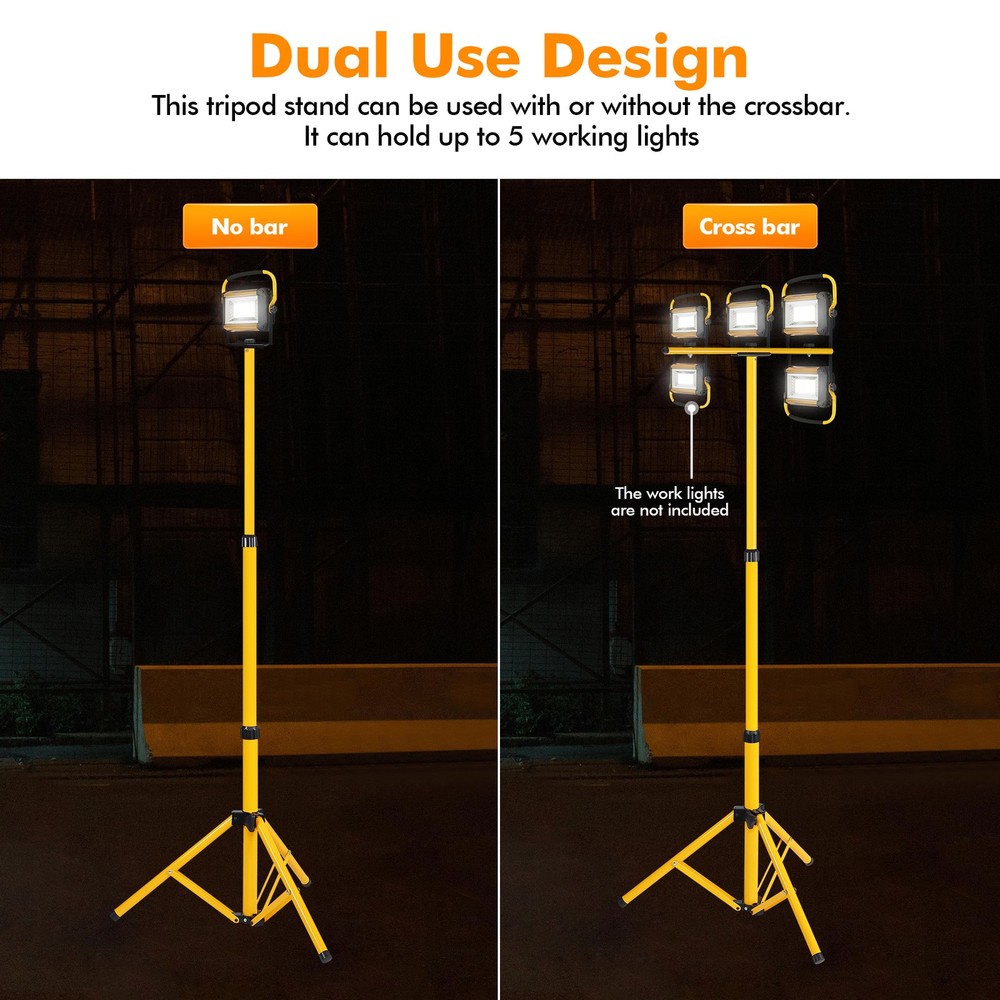 Tripod Stand LED Work Light Flood Light Heavy Duty Stand Wide Base