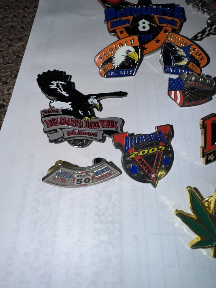 High Quality Vintage Motorcycle Biker Pins Set