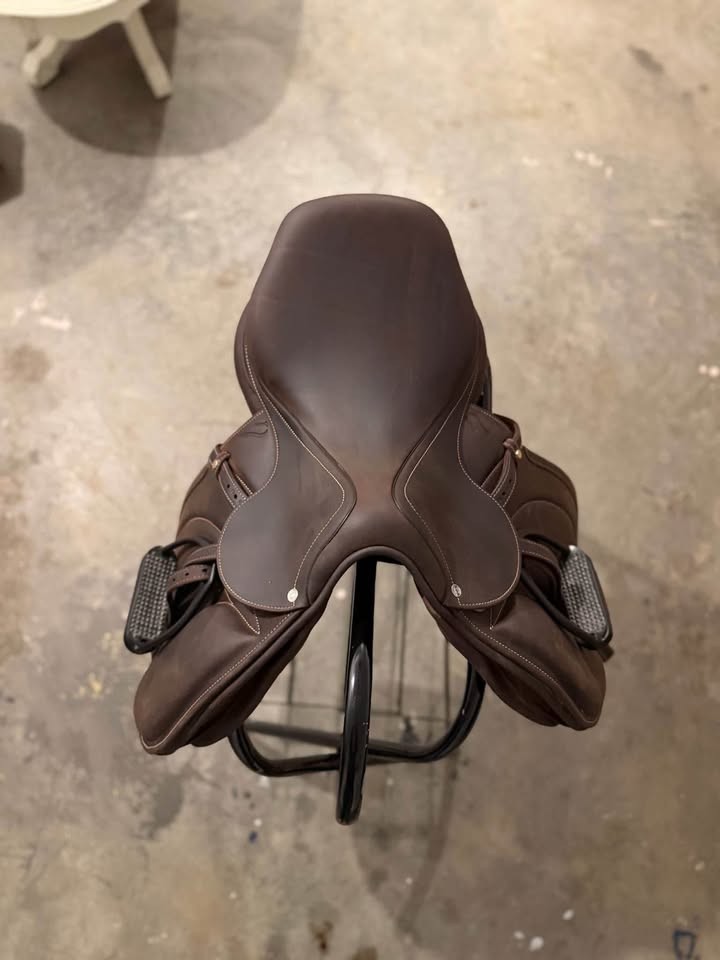 Antarès Evolution-D Custom Jump Saddle – Buffalo Leather – Excellent Condition