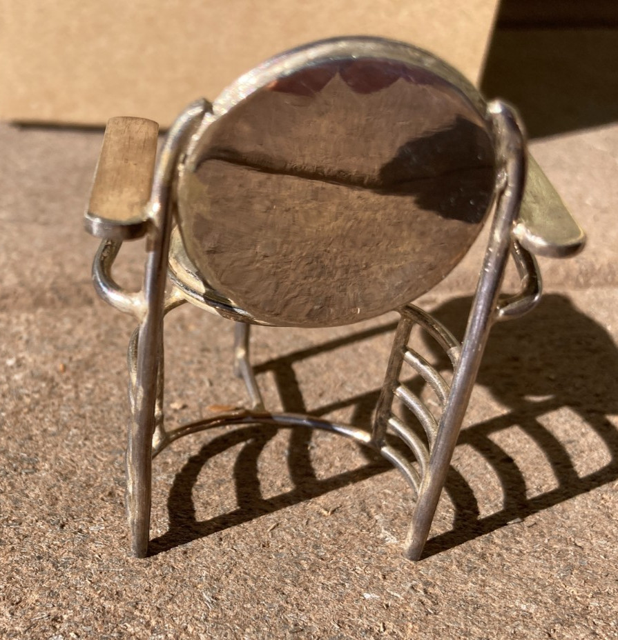 Vintage ACME Studio FRANK LLOYD WRIGHT Mini Sterling Silver “Johnson" Chair