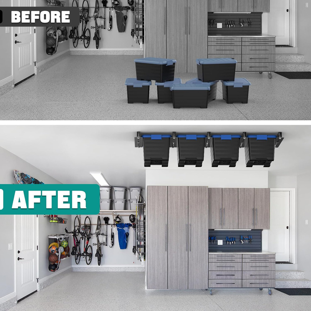 16" Ceiling Storage Rack Heavy Duty Garage Overhead Bin Storage System