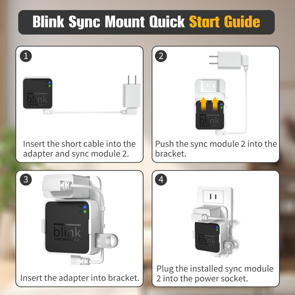 256GB USB Flash Drive, Outlet Wall Mount Holder for Blink Sync Module 2, Module