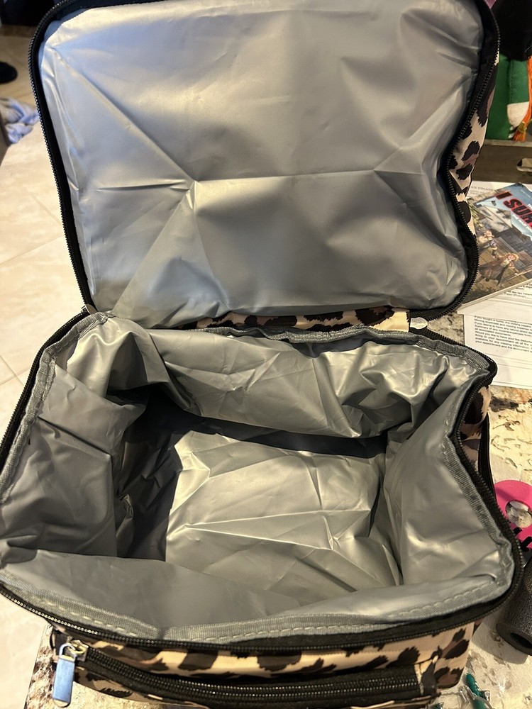 Cooler Backpack Insulated Leakproof Waterproof Cooler Bag Leopard Print - USED
