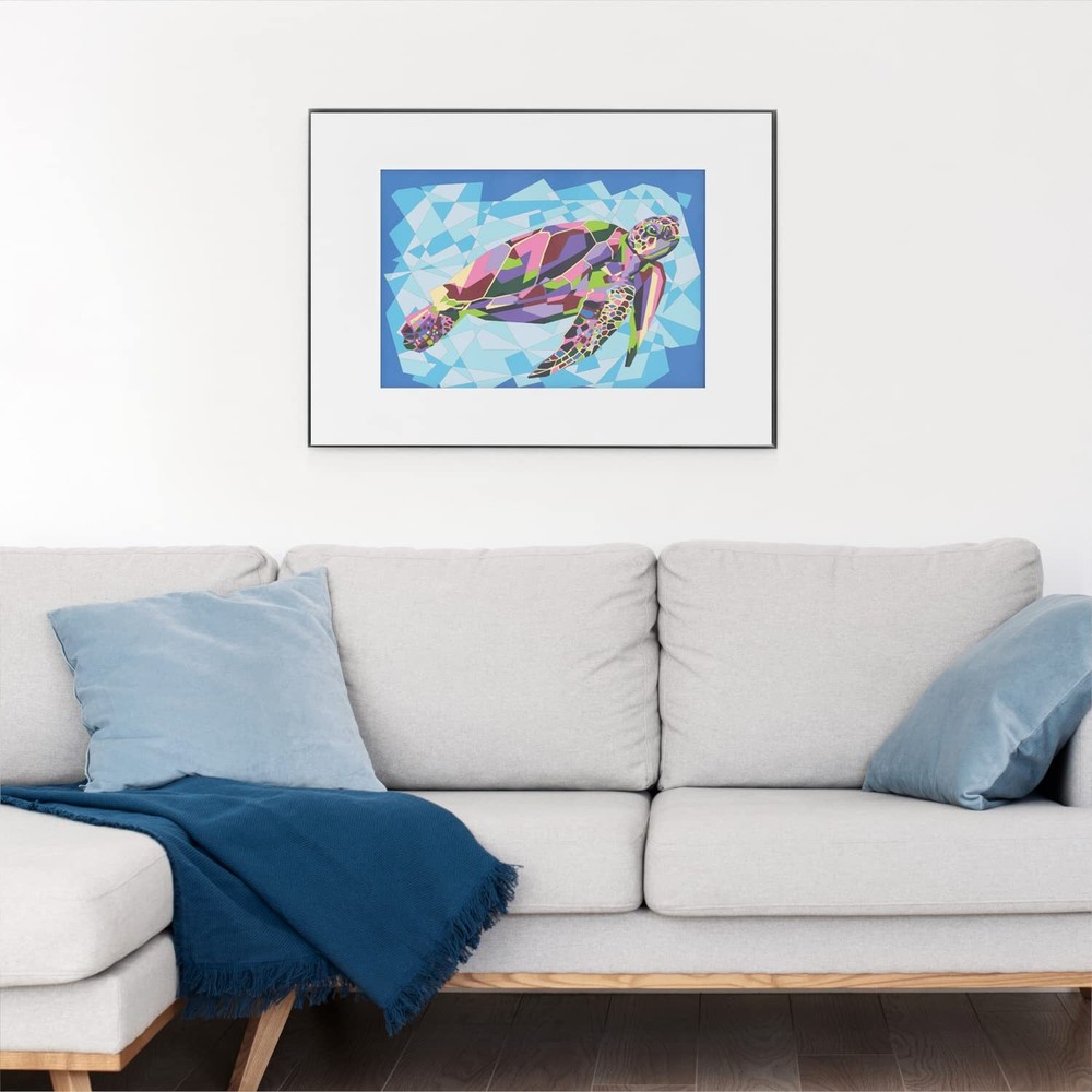 Arteza Paint by Numbers | Sea Turtle - Intermediate Level Kit