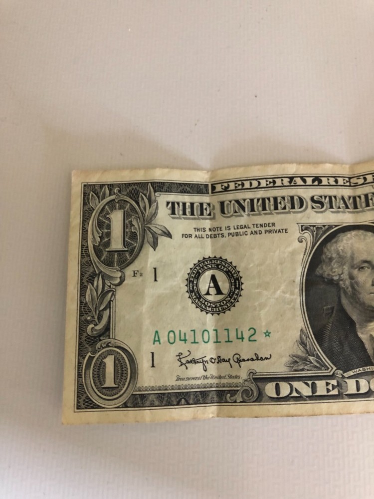 Rare 1963 one dollar bill with star note