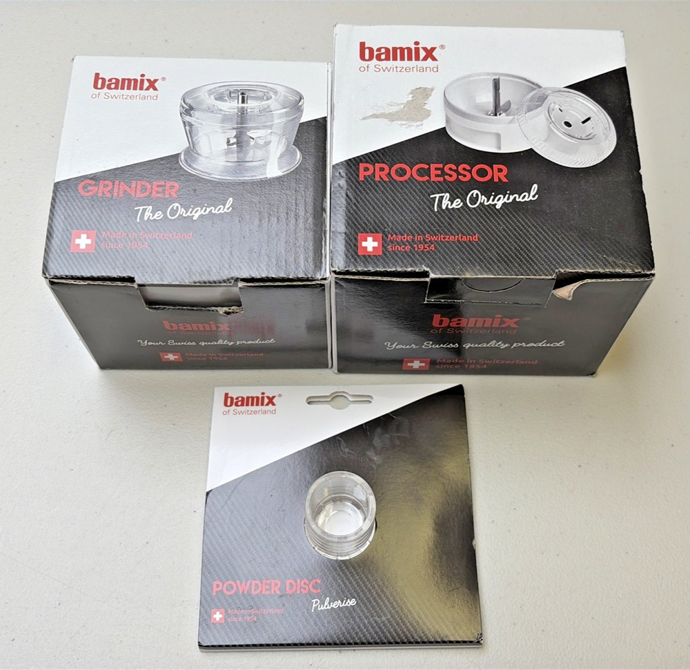 Bamix Grinder, Processor And Powder Disc, Excellent Condition!