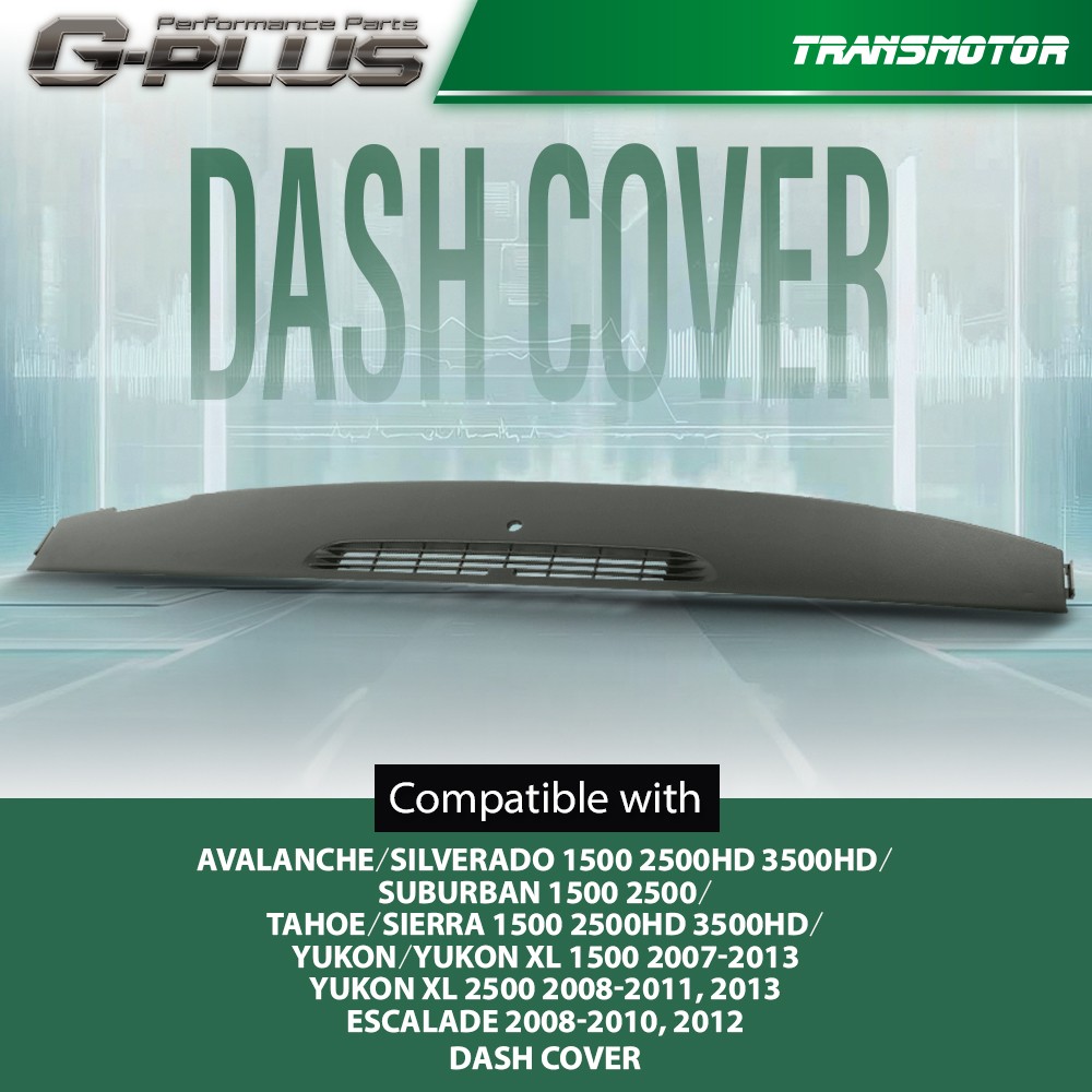 Instrument Upper Dash Trim Panel Fit For 07-13 Chevy GMC Replace 23224733 Gray
