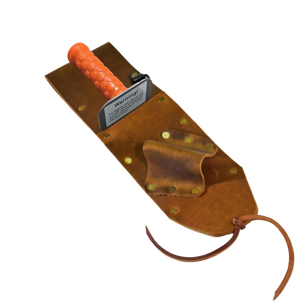 The Leather Barn Brown Leather Sheath Left & Quest Diamond Right Tool
