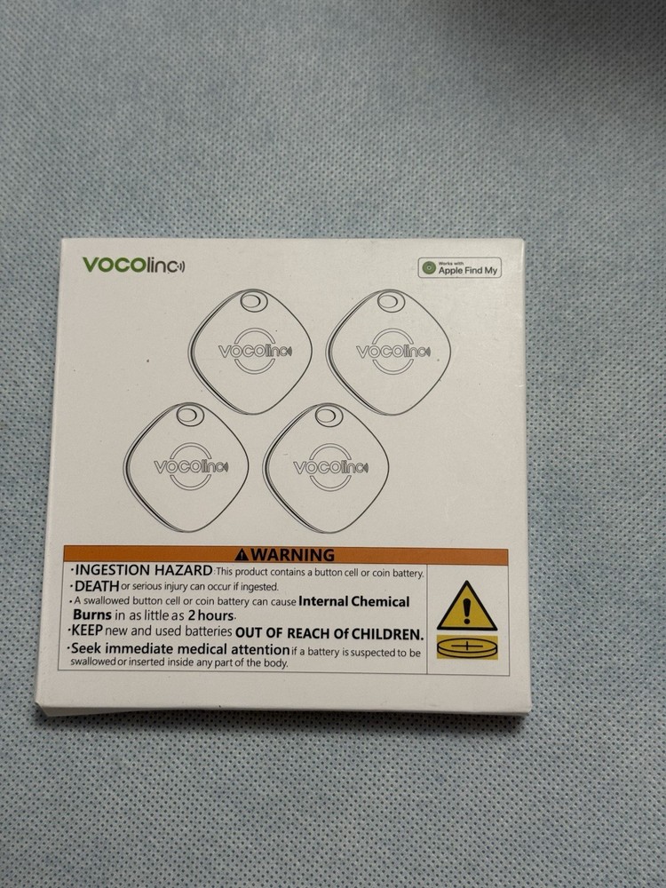 VOCOlinc (4 Pack) IOS Bluetooth Finder/tracker - Black - New