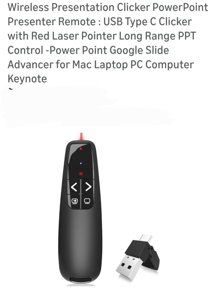 Presenter Powerpoint Clicker Presenting Remote With Laser