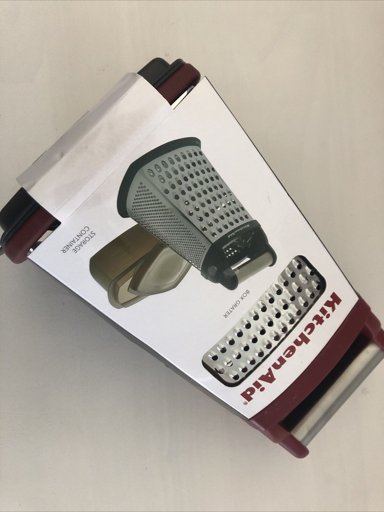 New KitchenAid Empire Red HERA 3 Piece Large Box Grater with Covered Container