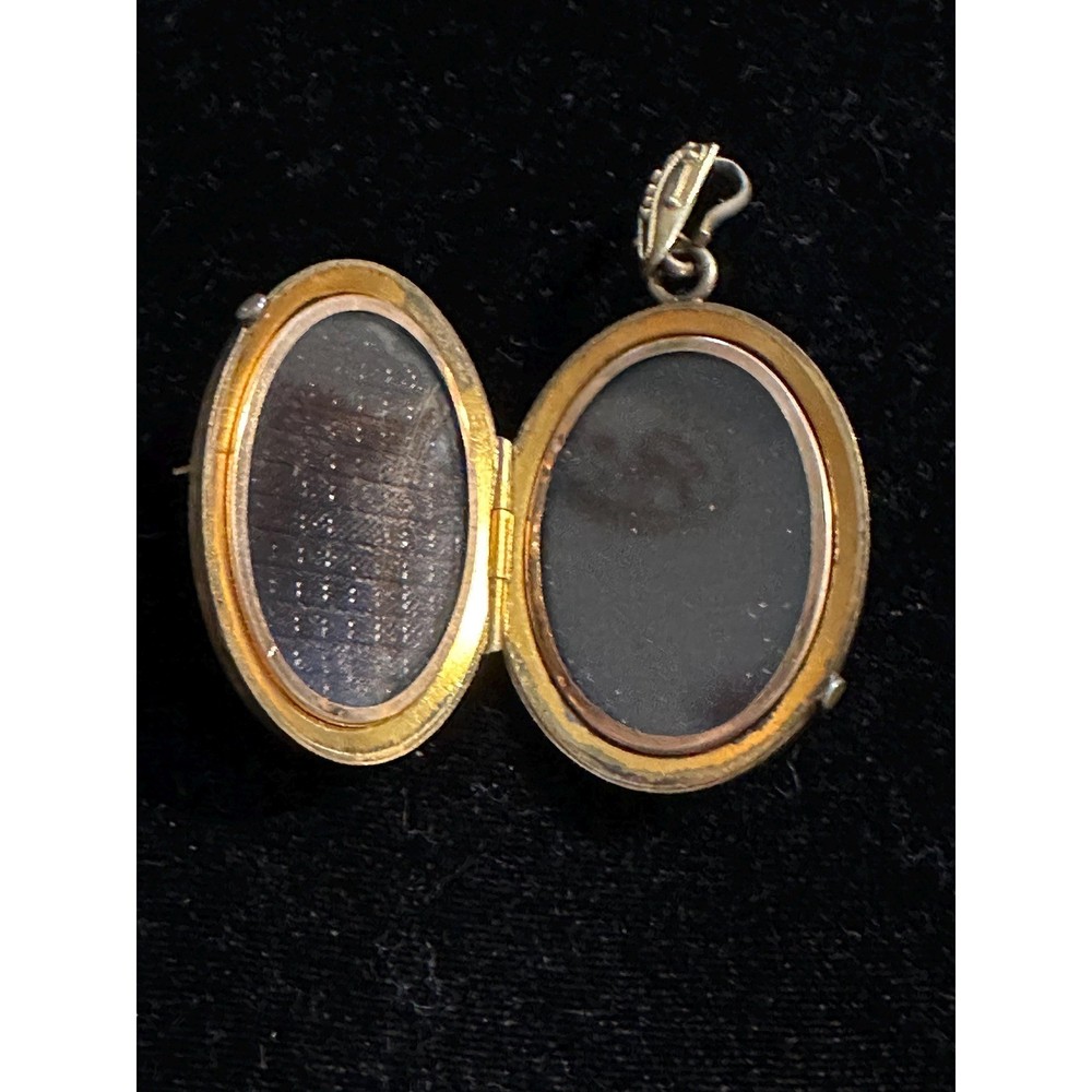 Antique Victorian Locket GF Peacock Etruscan
