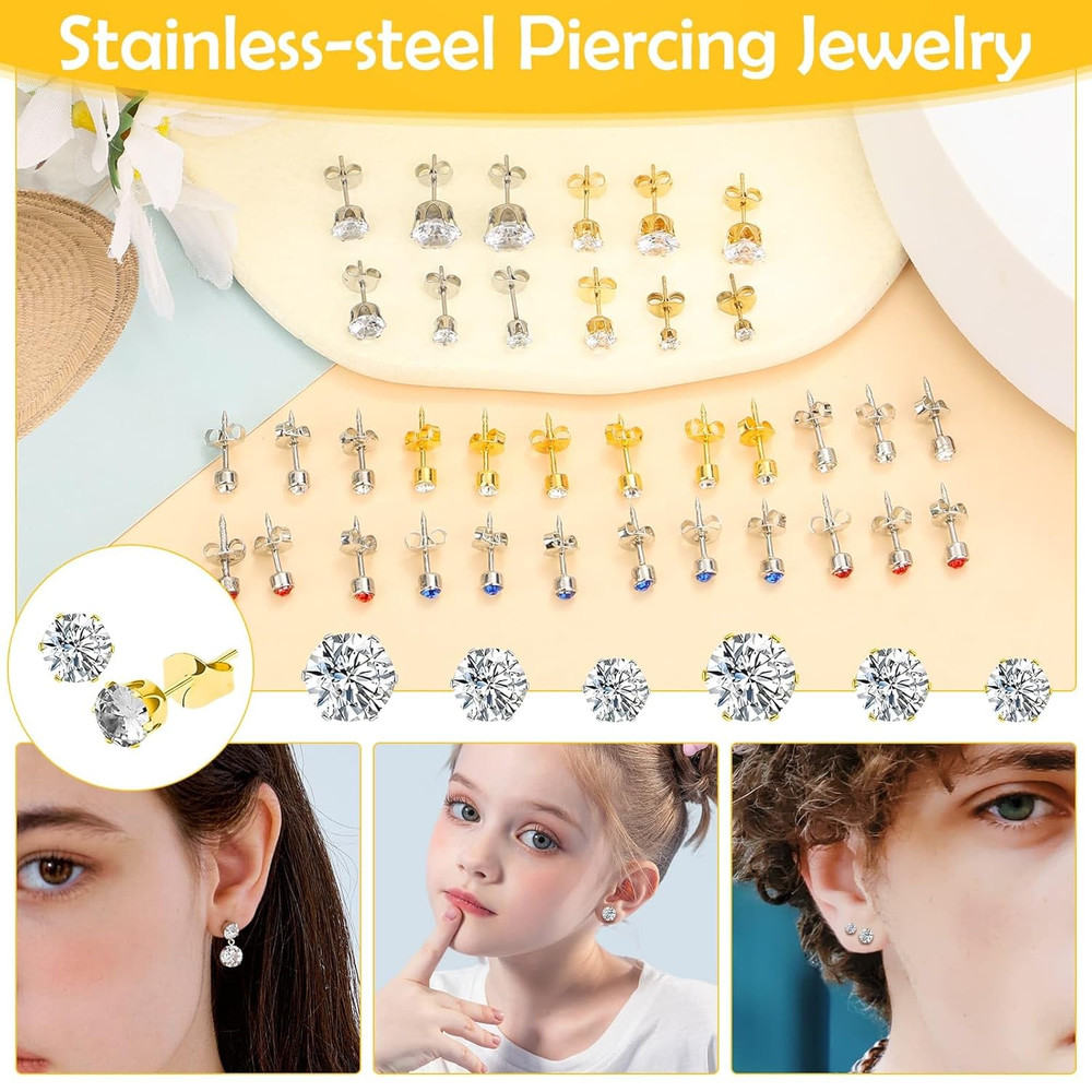 Professional Ear Piercing Gun, Reusable Ear Piercing Machine with Stainless Stee