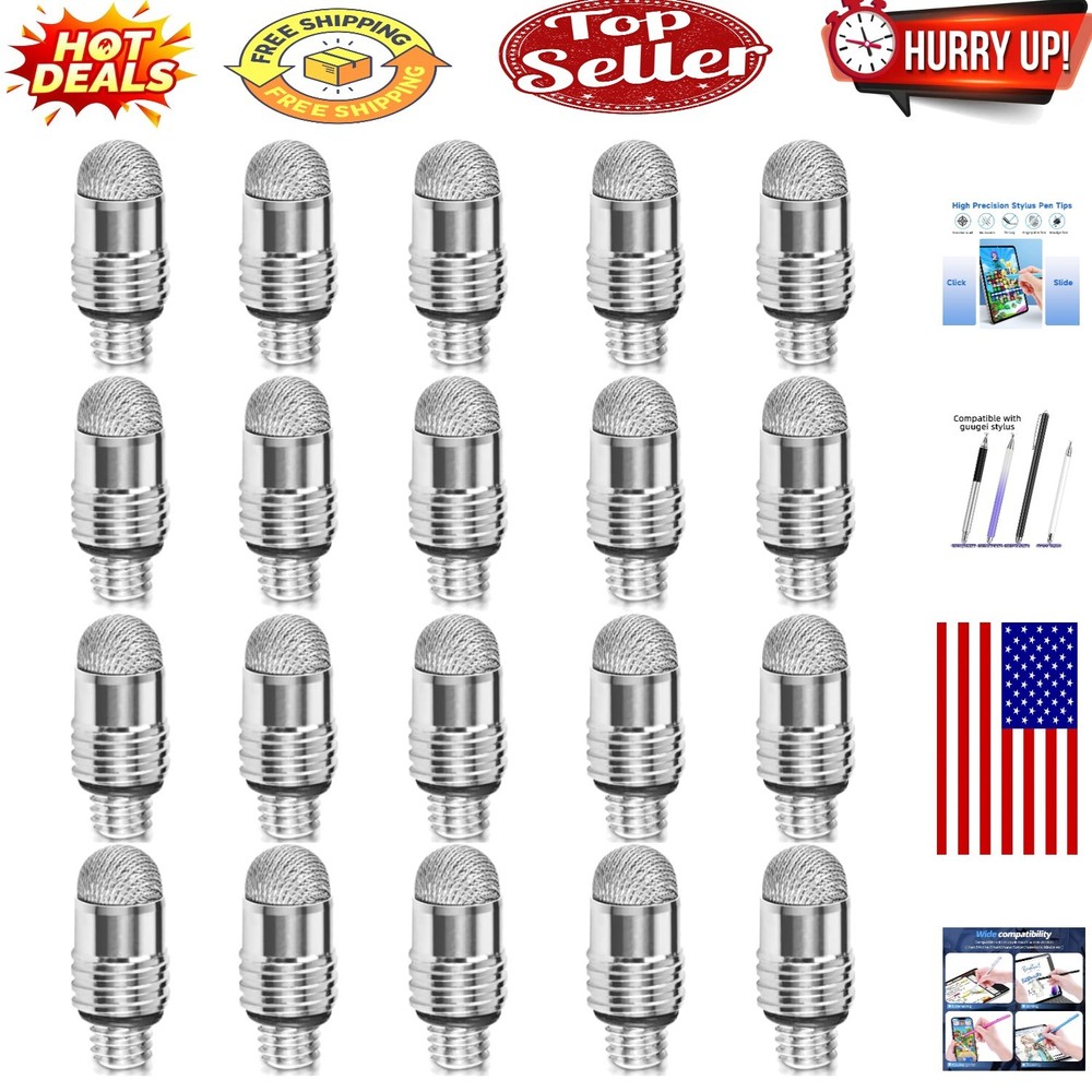 High-Precision Mesh Fiber Stylus Tips (10 Pack)